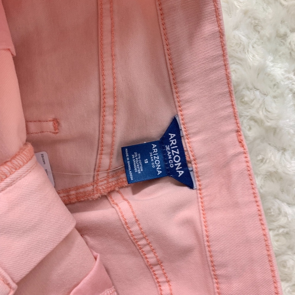 Arizona Jean New Sz 13 juniors Pink Skirt Rough Ed - Picture 2 of 4